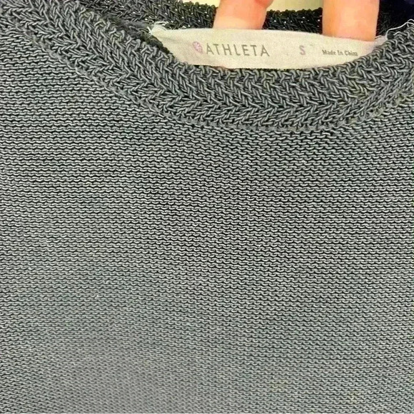 Athleta Women's Long and Lean Cable Knit Sweater Vest Black - Picture 5 of 8